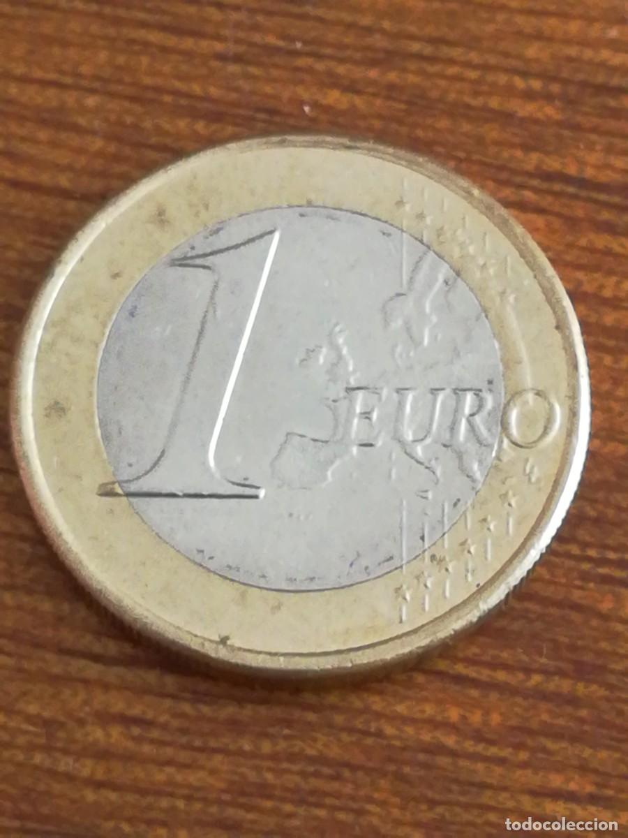 Monedas con errores: Moneda 1 euro Espa&ntilde;a 2019 Error, exceso de metal - Foto 4