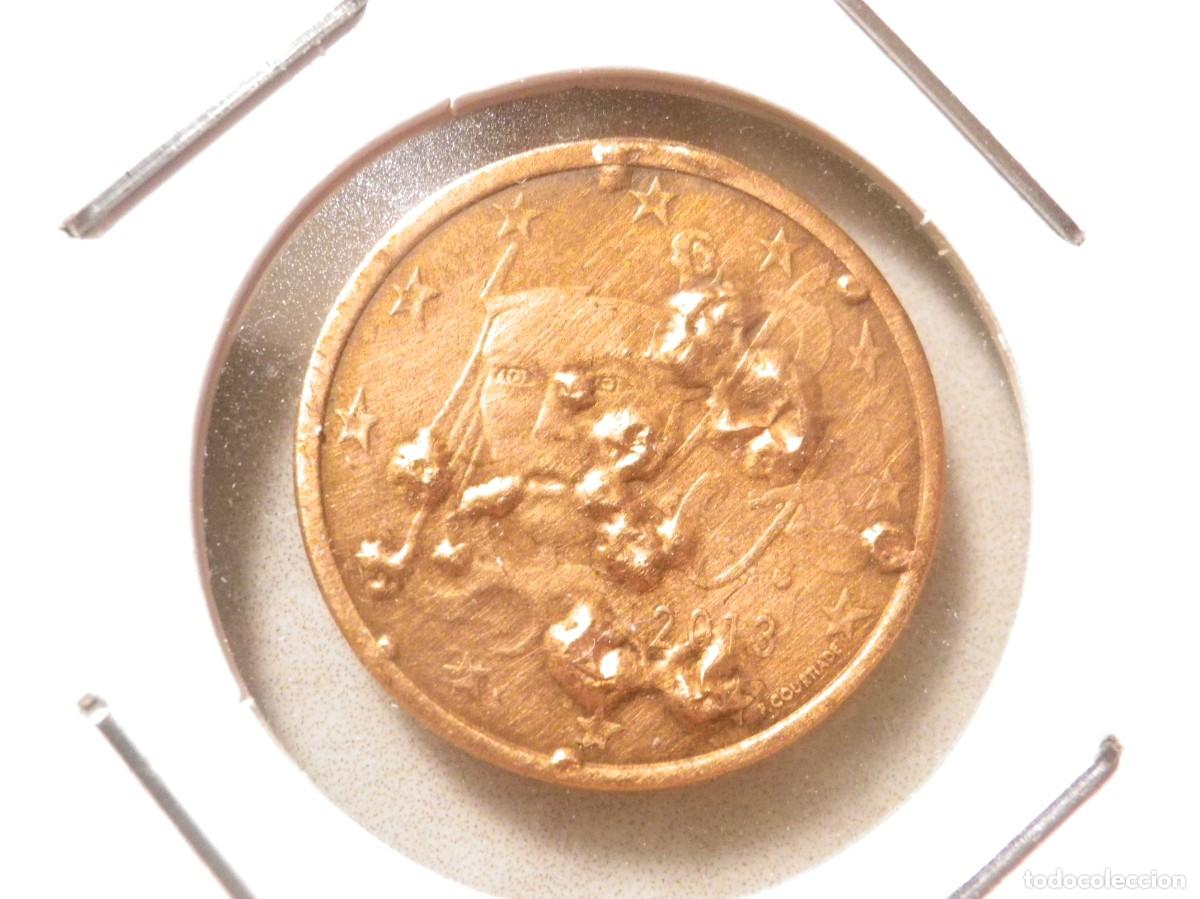 Monedas con errores: MONEDA DE 5 CENTIMOS RARA CON ERROR DE FUNDICION EXCESO DE METAL EN LAS 2 CARAS - Foto 1