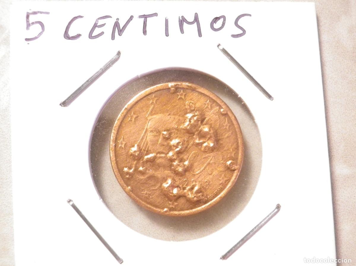 Monedas con errores: MONEDA DE 5 CENTIMOS RARA CON ERROR DE FUNDICION EXCESO DE METAL EN LAS 2 CARAS - Foto 12