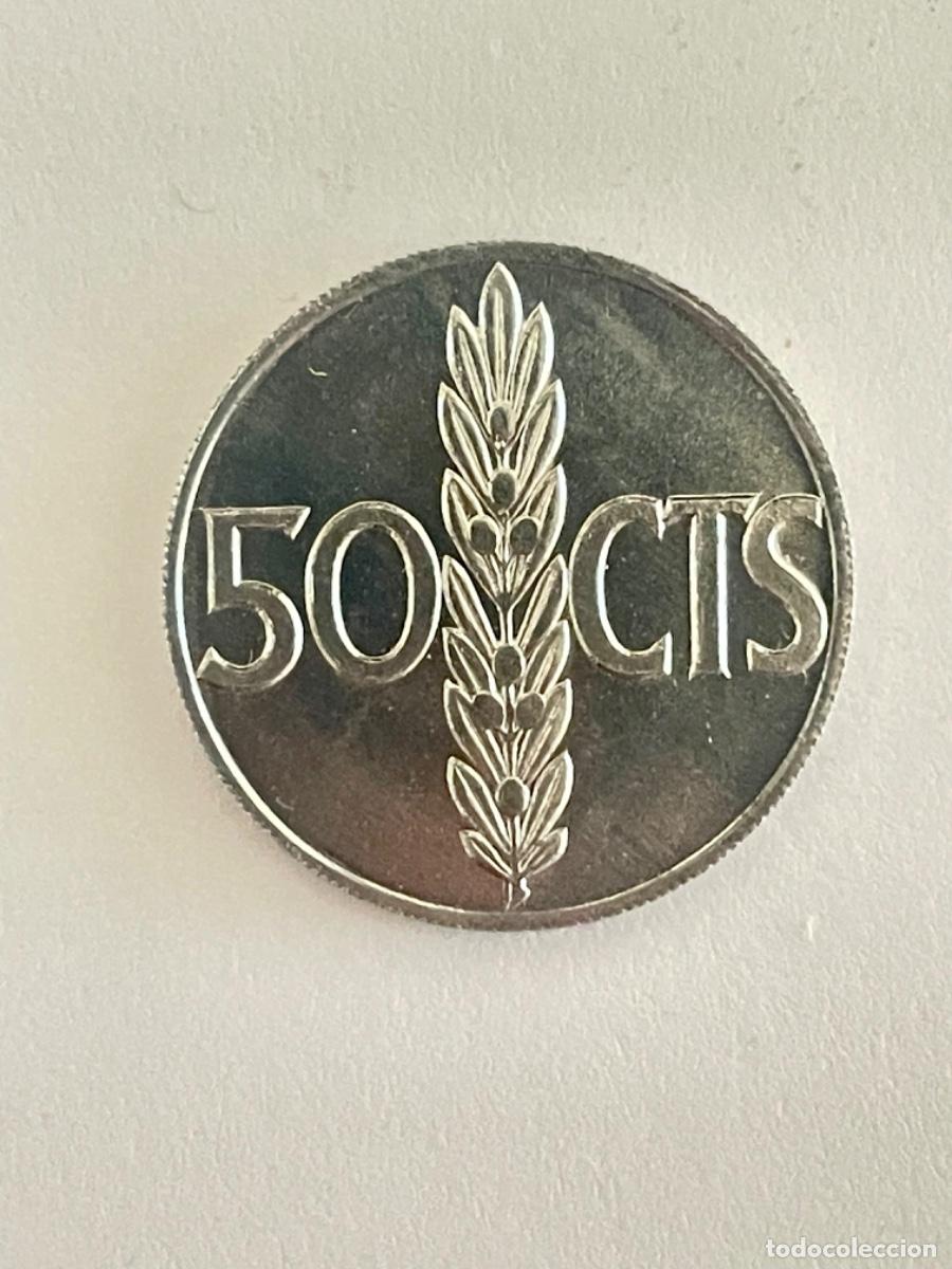 Monedas con errores: * ERROR * 50 CENTIMOS 1966*73, CU&Ntilde;O EMPASTADO Y 73 sobre 72 - Foto 2