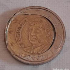Monedas con errores: MONEDA DE 2 EUROS CON DEFECTO DE FABRICACIÓN, DE 2002