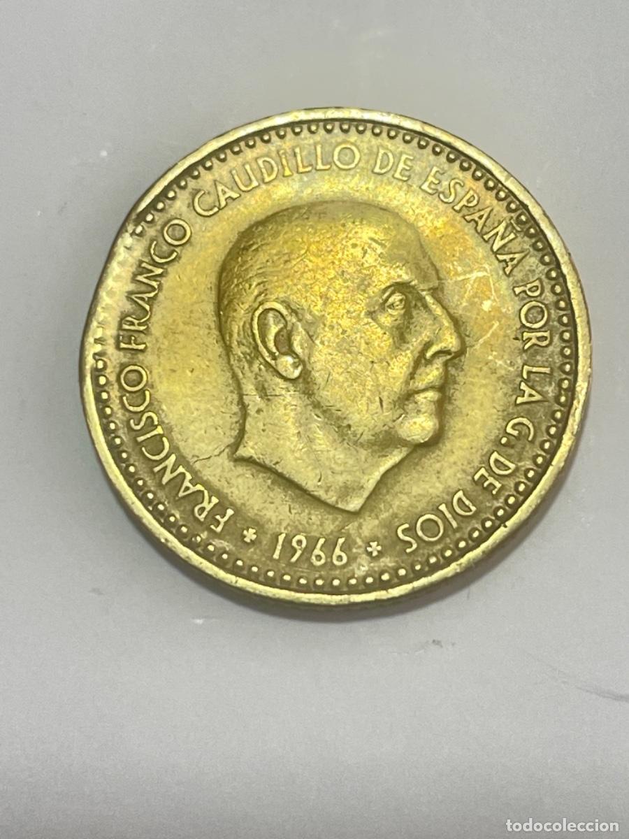 Monedas con errores: * ERROR * FINAL DE RIEL 1 PESETA A&Ntilde;O 1966*69 - Foto 1