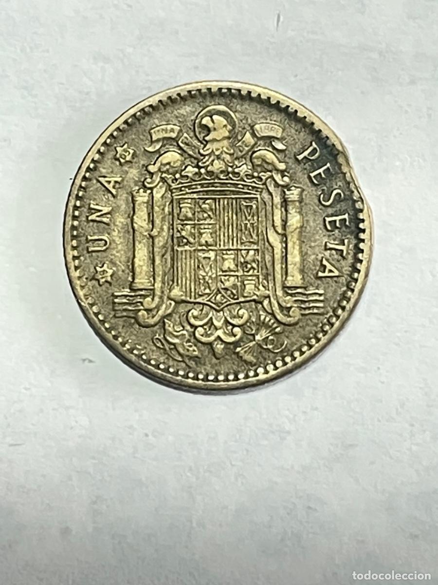 Monedas con errores: * ERROR * 1 PESETA 1963-65 SEGMENTADA - Foto 2