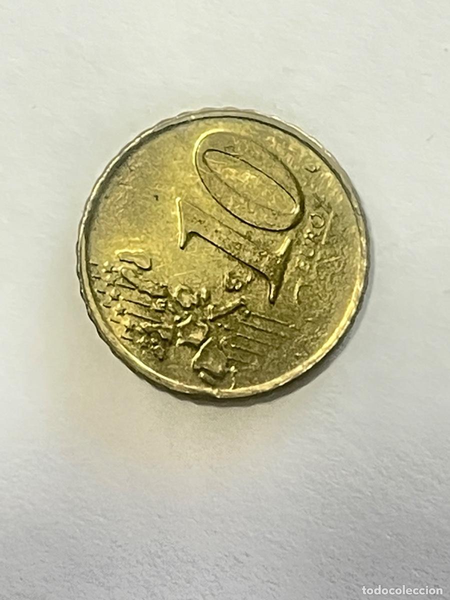 Monedas con errores: * ERROR &Uacute;NICO * 10 CENT HOLANDA A&Ntilde;O 2000 CU&Ntilde;O DESCANTILLADO Y GIRADA - Foto 2
