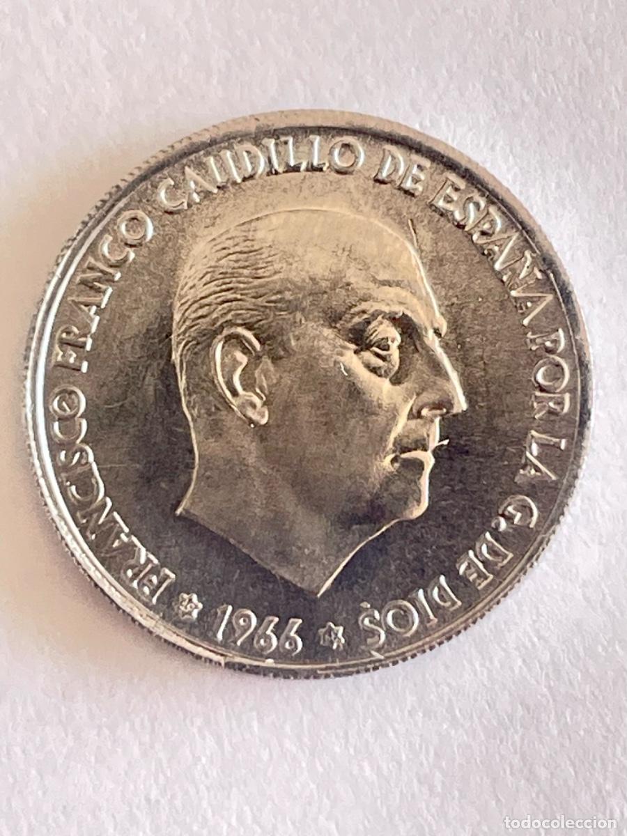 Monedas con errores: * ERROR * 50 c&eacute;ntimos a&ntilde;o 1966 , ANVERSO LISTEL IRREGULAR. SIN CIRCULAR - Foto 1