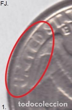 Monedas con errores: Moneda 1/4 de D&oacute;lar 1983-P E Unidos. Error, Cu&ntilde;o Empastado. Rev Mbc. - Foto 3