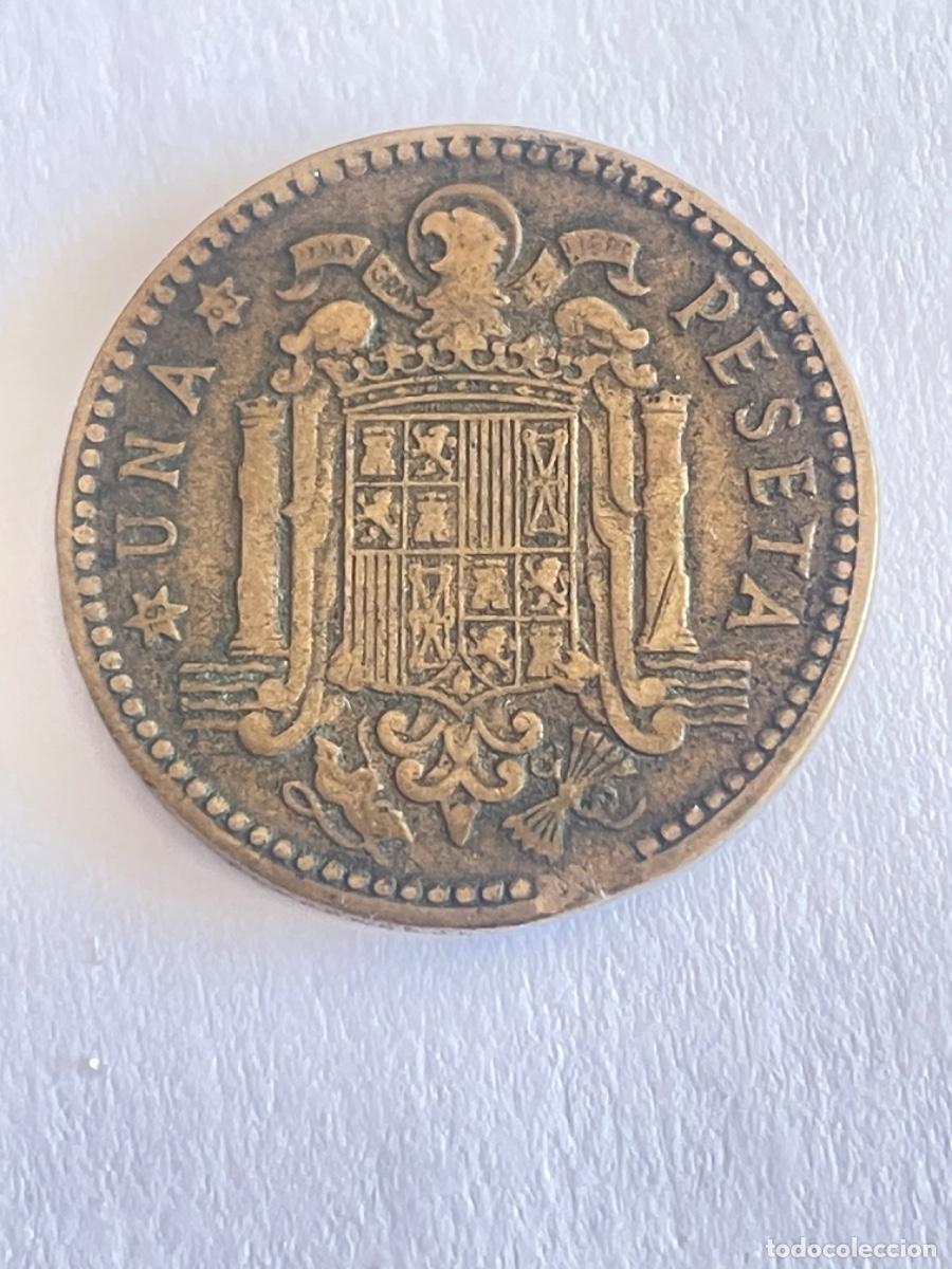 Monedas con errores: * ERROR * MONEDA SEGMENTADA 1 PESETA A&Ntilde;O 1953&bull;63 - Foto 2