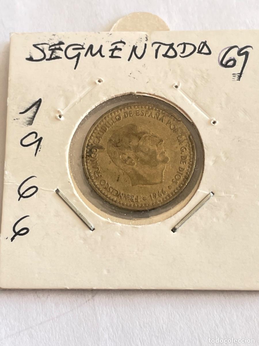 Monedas con errores: * ERROR * MONEDA SEGMENTADA 1 PESETA A&Ntilde;O 1966*69 - Foto 3