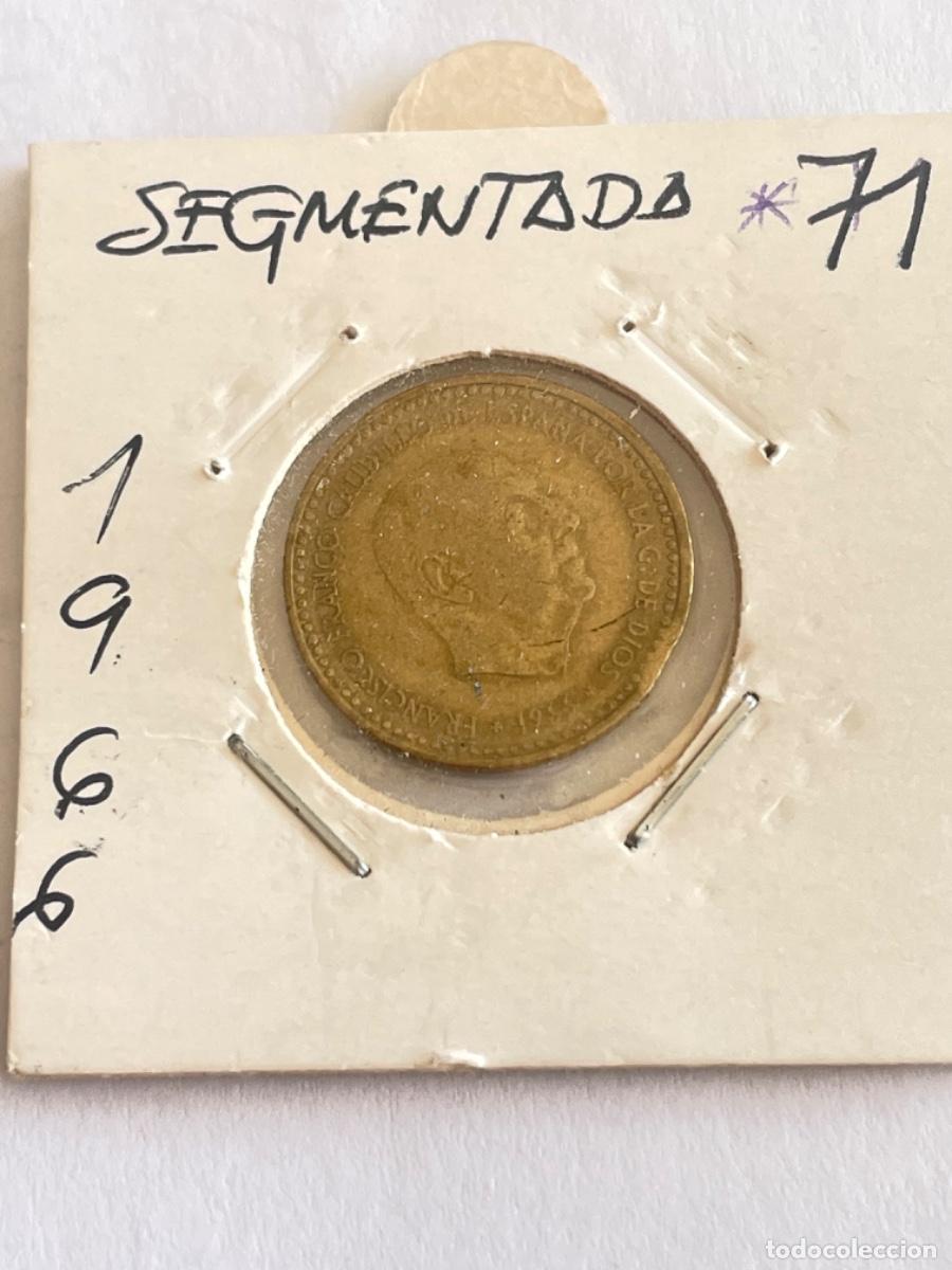 Monedas con errores: * ERROR * MONEDA SEGMENTADA 1 PESETA A&Ntilde;O 1966*71 - Foto 3