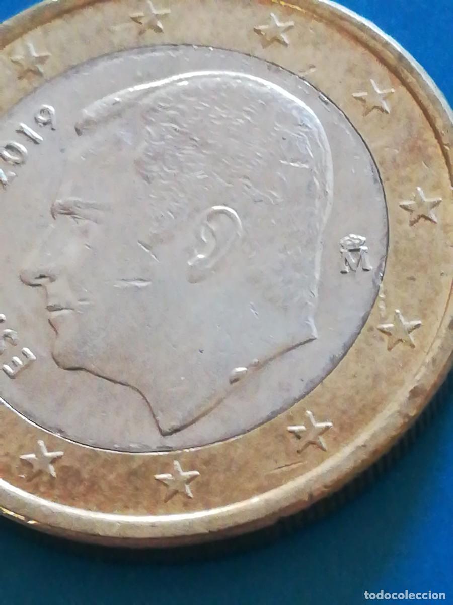 Monedas con errores: Moneda error 1 euro Espa&ntilde;a 2019 exceso metal - Foto 3