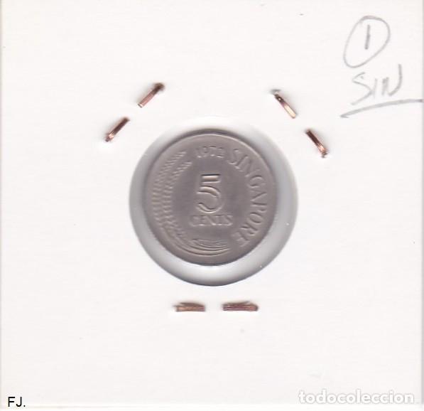 Monedas con errores: Moneda 5 Cents 1972 Singapur. Error, Desplazada. Anv Mbc. - Foto 3