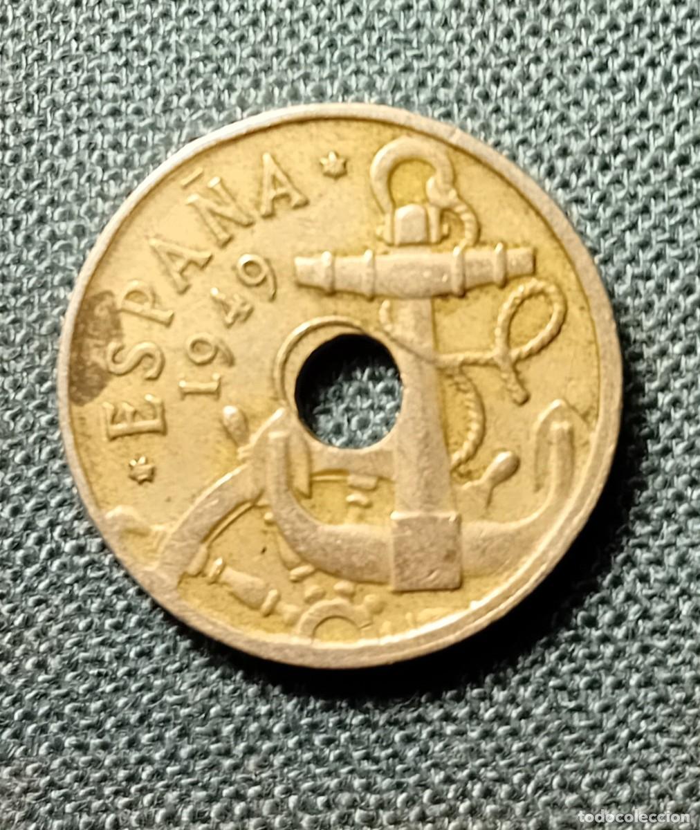 Monedas con errores: Error 50 cts 1949. Agujero desplazado - Foto 1