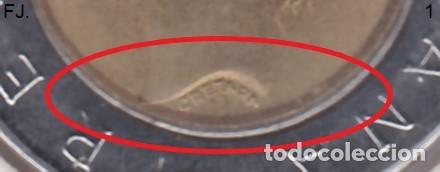 Monedas con errores: Moneda 500 Liras 1992 Italia. Error, Circulo Interior Marcado. Anv y Rev Mbc. - Foto 2
