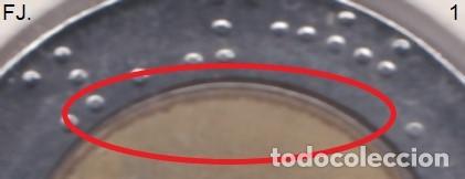 Monedas con errores: Moneda 500 Liras 1992 Italia. Error, Circulo Interior Marcado. Anv y Rev Mbc. - Foto 4