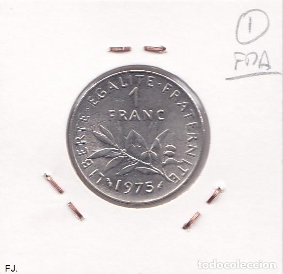 Monedas con errores: Moneda 1 Franco 1975 Francia. Error, Cu&ntilde;o Marcado. Anv Mbc. - Foto 3
