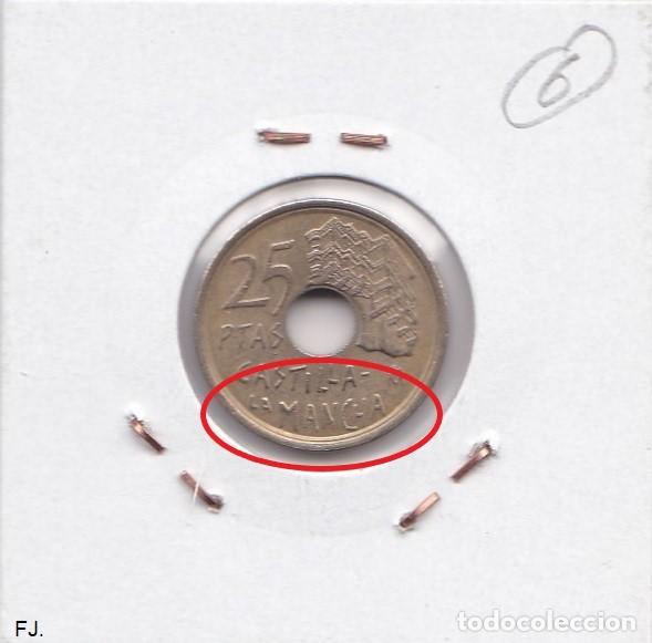 Monedas con errores: Moneda 25 Ptas 1996. Error, Doble Listel. Rev Mbc. - Foto 2