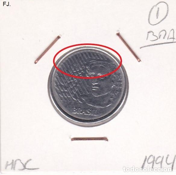 Monedas con errores: Moneda 5 Centavos 1994 Brasil. Error, Doble Listel, Anv y Rev Mbc. - Foto 1