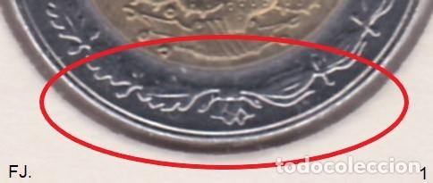Monedas con errores: Moneda 1 Peso 1993 M&eacute;xico. Error, Doble Listel, Anv y Rev Mbc. - Foto 2