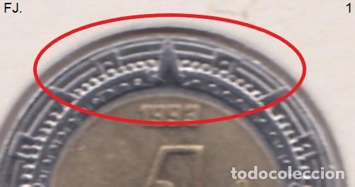 Monedas con errores: Moneda 1 Peso 1993 M&eacute;xico. Error, Doble Listel, Anv y Rev Mbc. - Foto 4