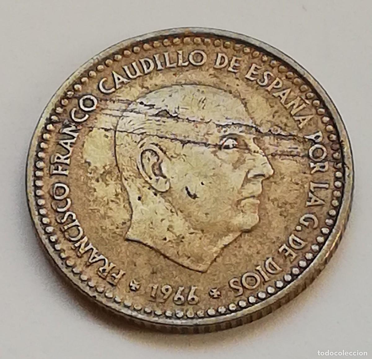 Monedas con errores: ## Error # 1 Peseta de 1966* 69 con peso Mayor y Hoja en anverso ## - Foto 2