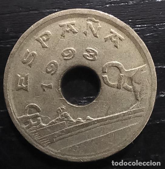 Monedas con errores: MONEDA DE PAIS VASCO 1993, ERROR, REVERSO CASI SIN MARCAR - Foto 2