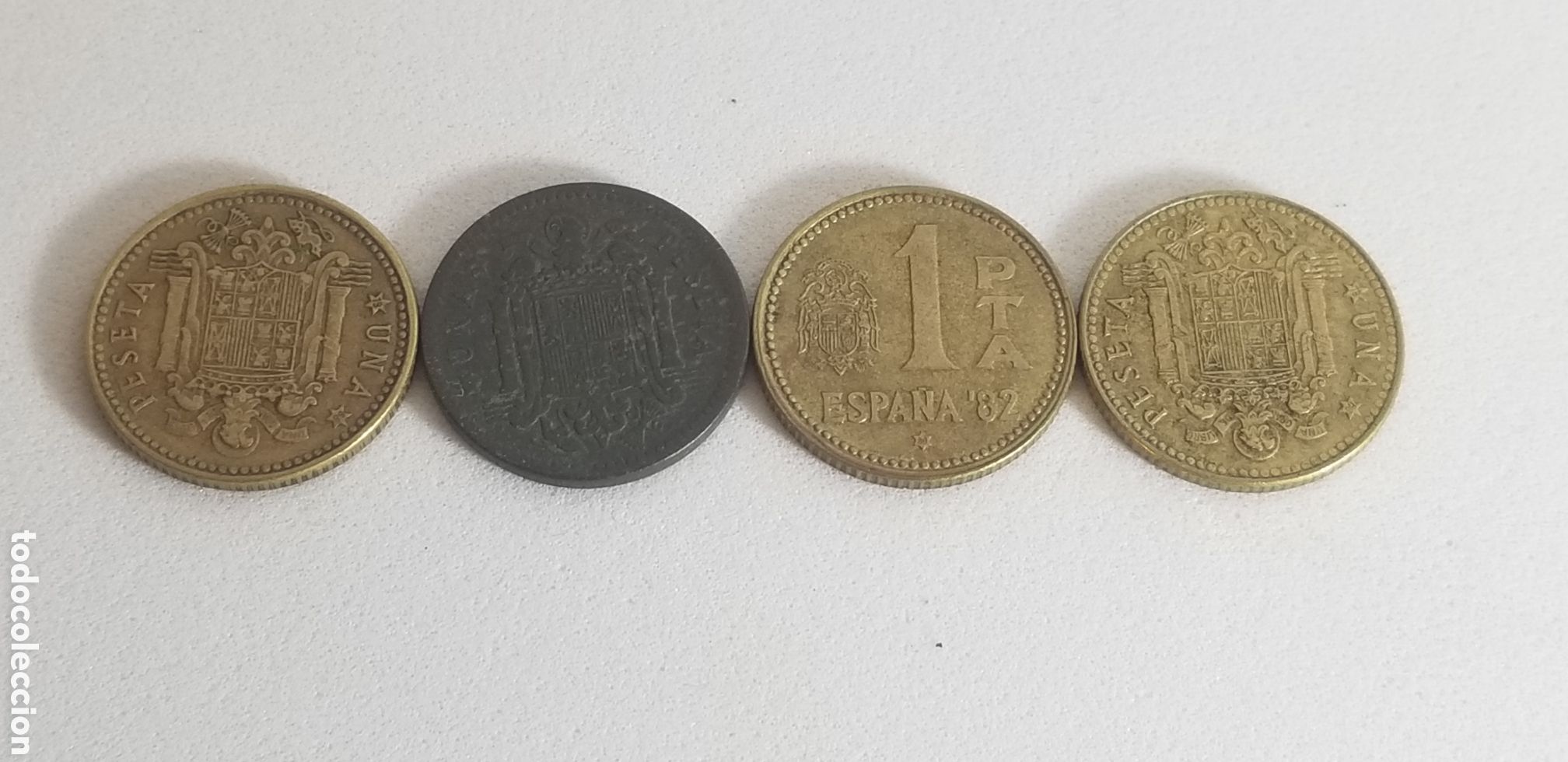 Monedas con errores: 4 pesetas a&ntilde;os 53-66-75-80 - Foto 2