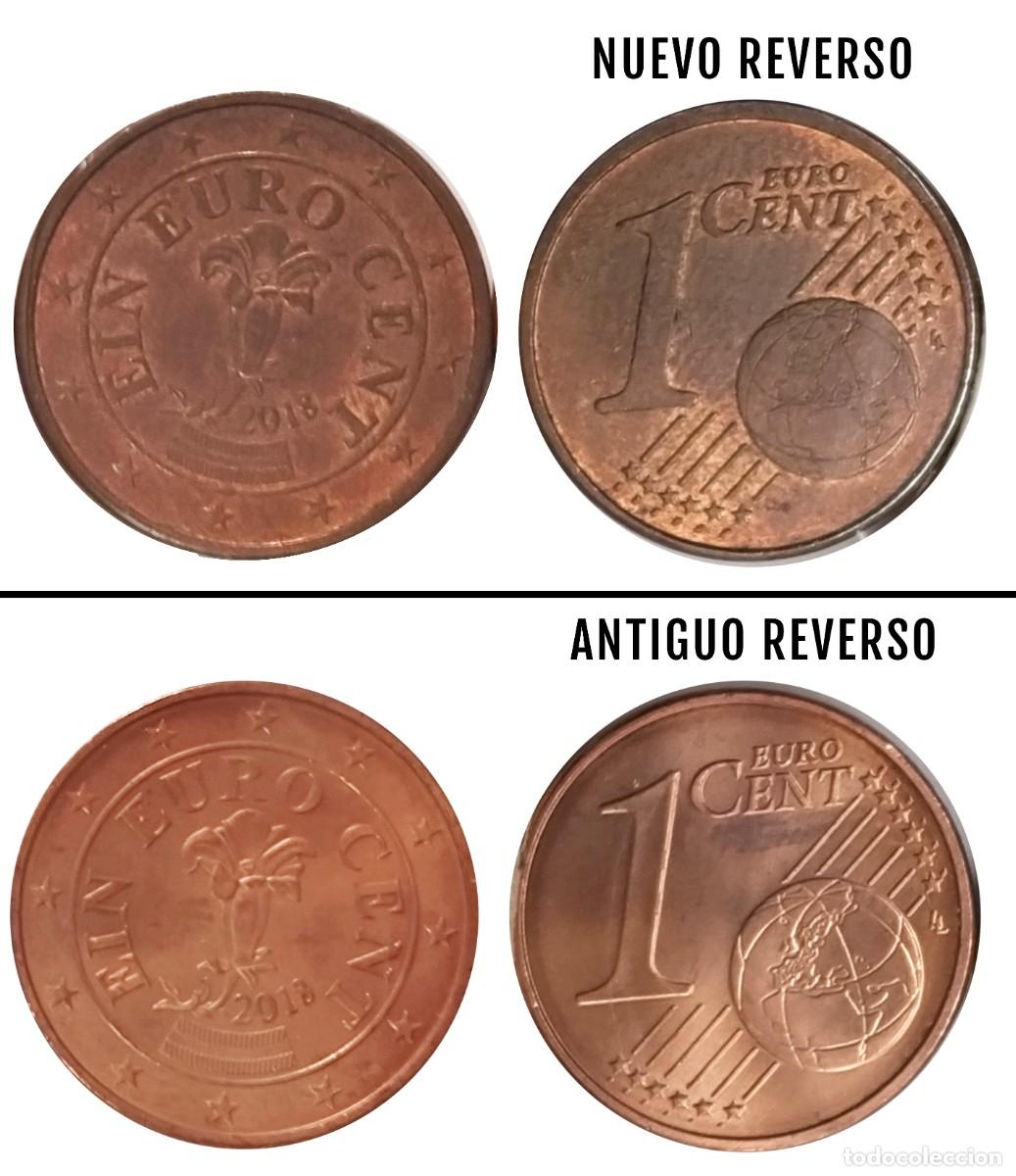 Monedas con errores: 2 x 1 CENT AUSTRIA 2018 VARIANTE REVERSO - RARAS - Foto 1