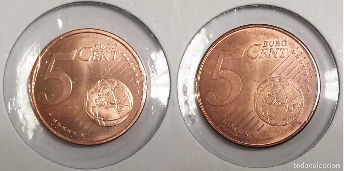 Monedas con errores: 2 x 5 CENT ESPA&Ntilde;A 2018 VARIANTE REVERSO - RARAS - Foto 3