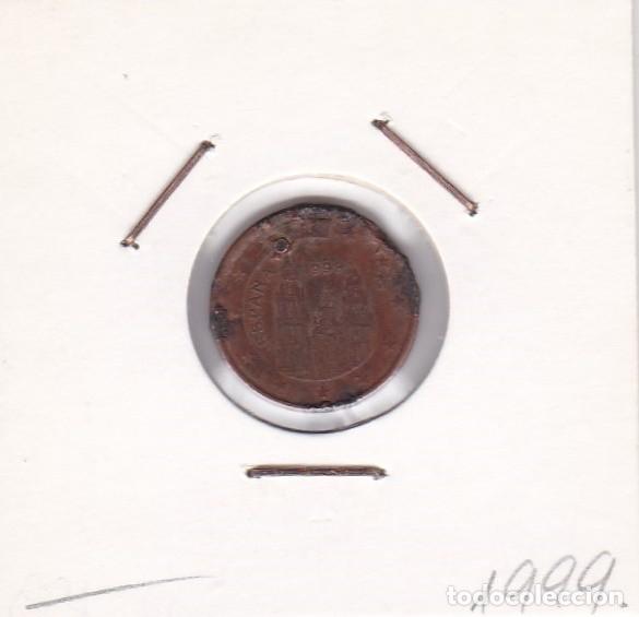 Monedas con errores: Moneda 1 Cent de Euro 1999 Espa&ntilde;a. Error, Exceso de Metal. - Foto 1