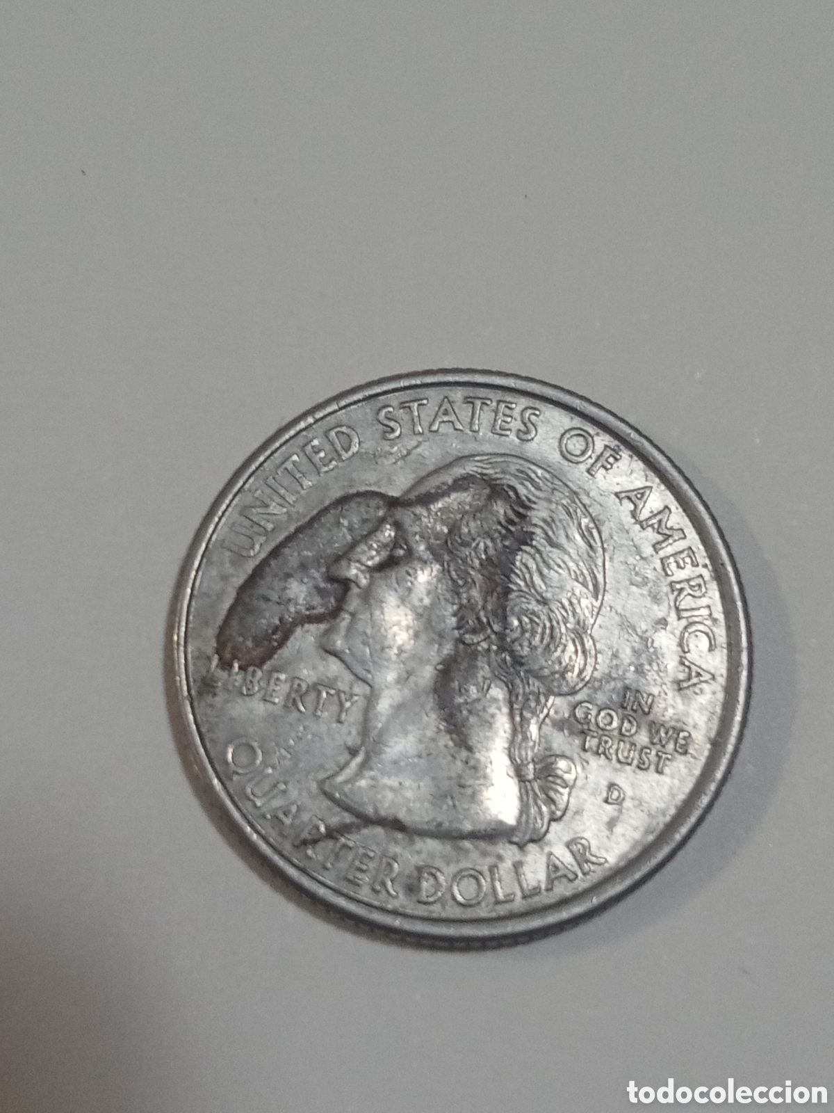 Monedas con errores: 25/C d&oacute;lar 2001 error americano - Foto 1