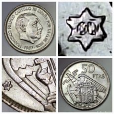 Monedas con errores: ⚜️ AV768. ERROR REMARCADA DD. 50 PESETAS 1957 *60