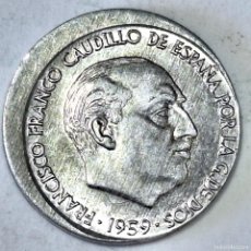 Monedas con errores: ⚜️ AV781. ERROR DESPLAZADA + REPINTE. 10 CÉNTIMOS 1959