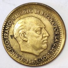 Monedas con errores: ⚜️ AV777. ERROR DESPLAZADA + REPINTE. 1 PESETA 1963 *67