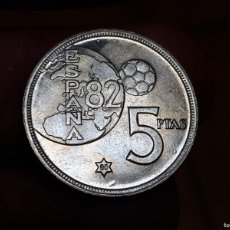 Monedas con errores: 5 PESETAS 1975 SIN CIRCULAR/SC- ERROR MUNDIAL 82 (CON FICHA DE SUBASTA)