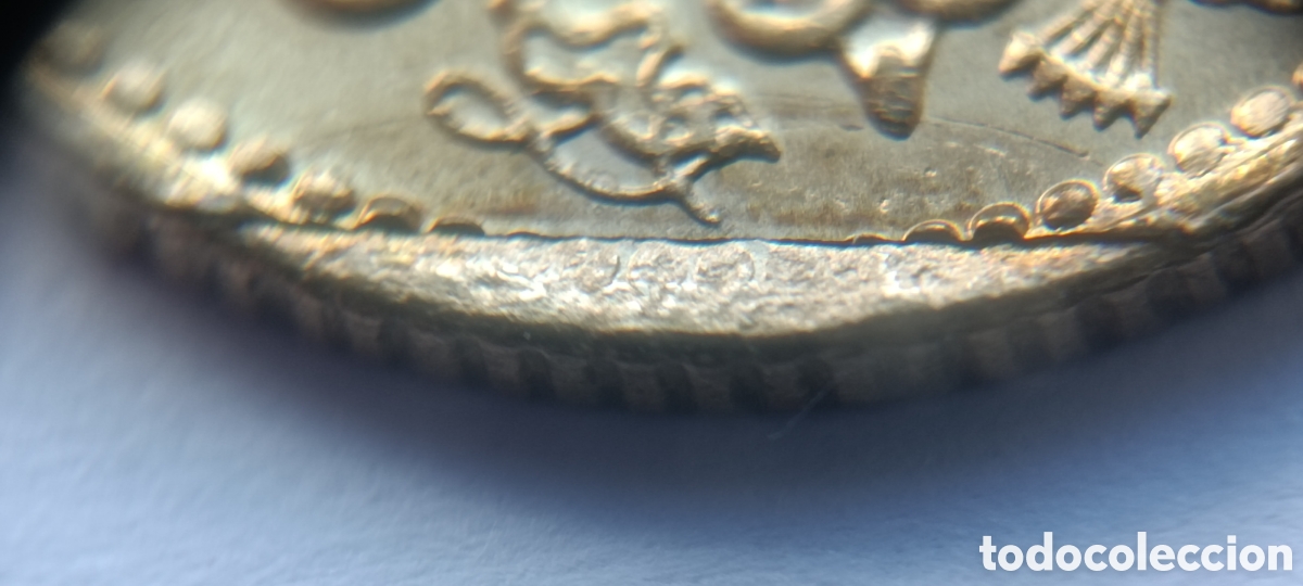 Monedas con errores: MONEDA 1 PESETA 1966 ☆ 72 ERROR HOJA SALTADA - Foto 3