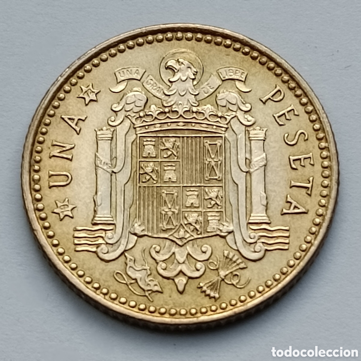 Monedas con errores: MONEDA 1 PESETA 1966 ☆ 72 VARIANTE EXCESOS DE METAL - Foto 1