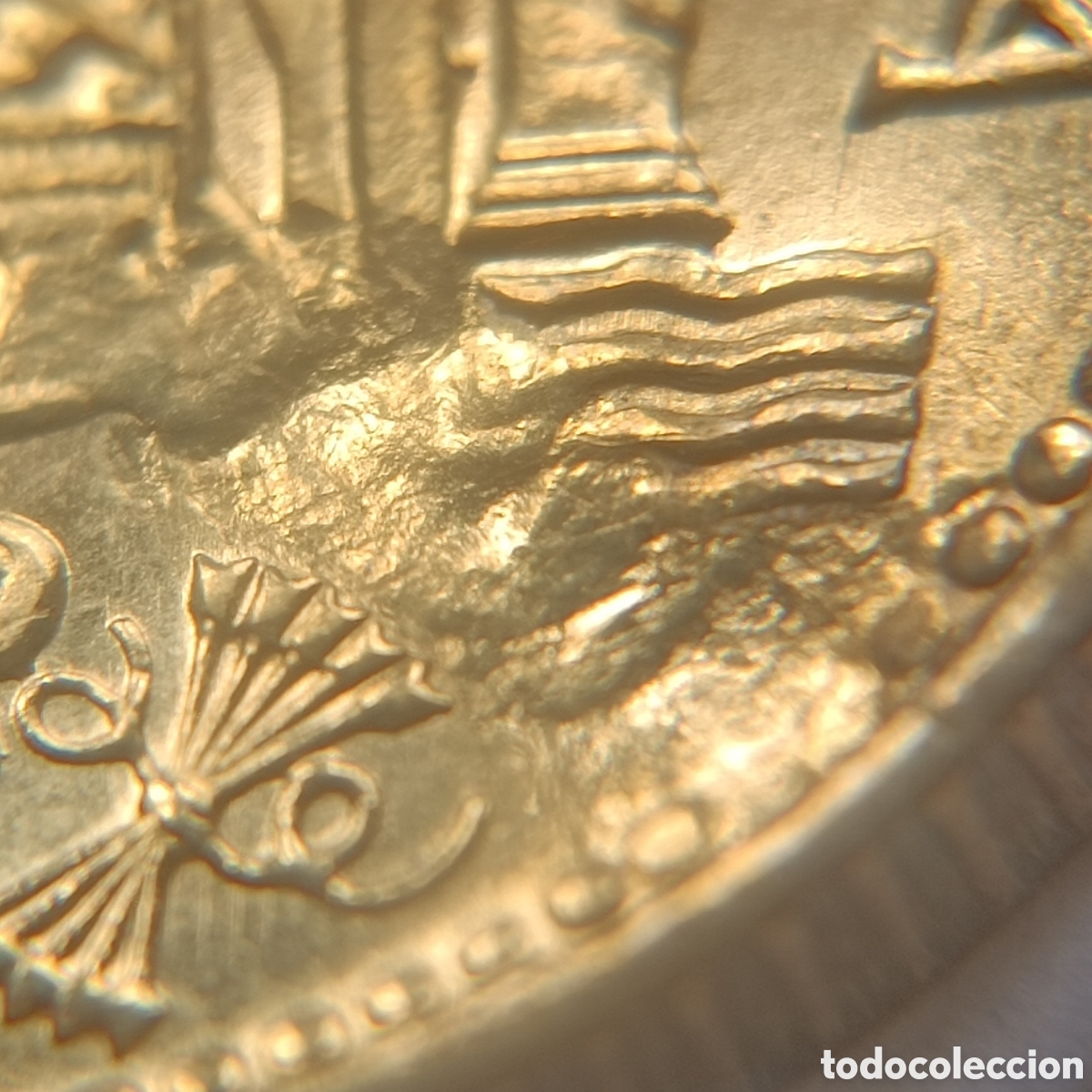 Monedas con errores: MONEDA 1 PESETA 1966 ☆ 73 ERROR HOJA SALTADA - Foto 3