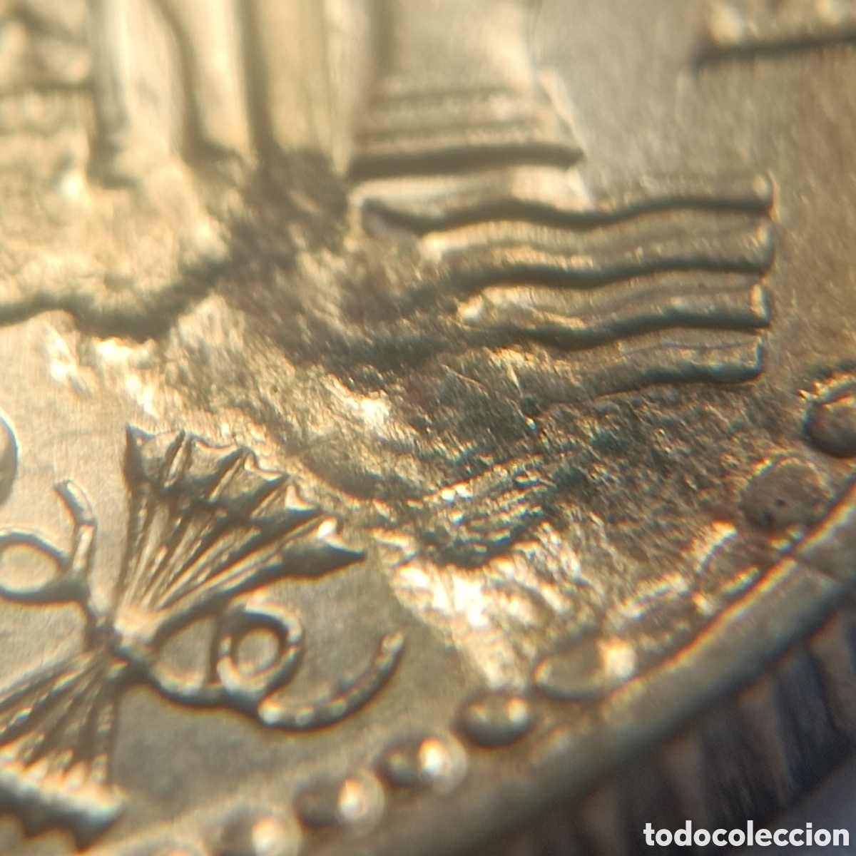 Monedas con errores: MONEDA 1 PESETA 1966 ☆ 73 ERROR HOJA SALTADA - Foto 4