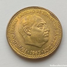 Monedas con errores: MONEDA 1 PESETA 1963 ☆ 64 ERROR ROTURA DE COSPEL