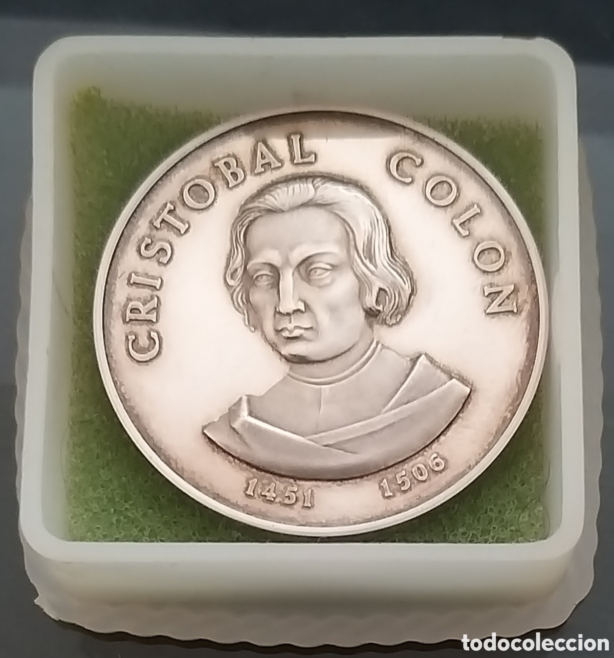 Monedas con errores: MONEDA HUELVA CRIST&Oacute;BAL COL&Oacute;N. Plata. - Foto 1
