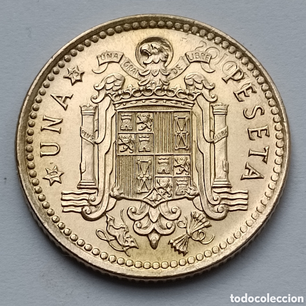 Monedas con errores: MONEDA 1 PESETA 1966 ☆ 75 VARIANTE CON REPINTES - Foto 1