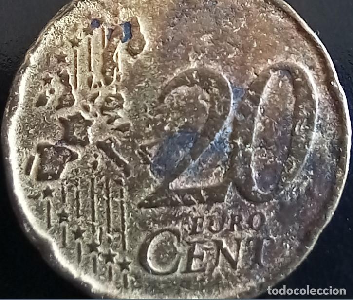 Monedas con errores: 20 CENTIMOS ITALIA 2002, CON ERROR, AMBAS CARAS DEFECTUOSAS - Foto 6