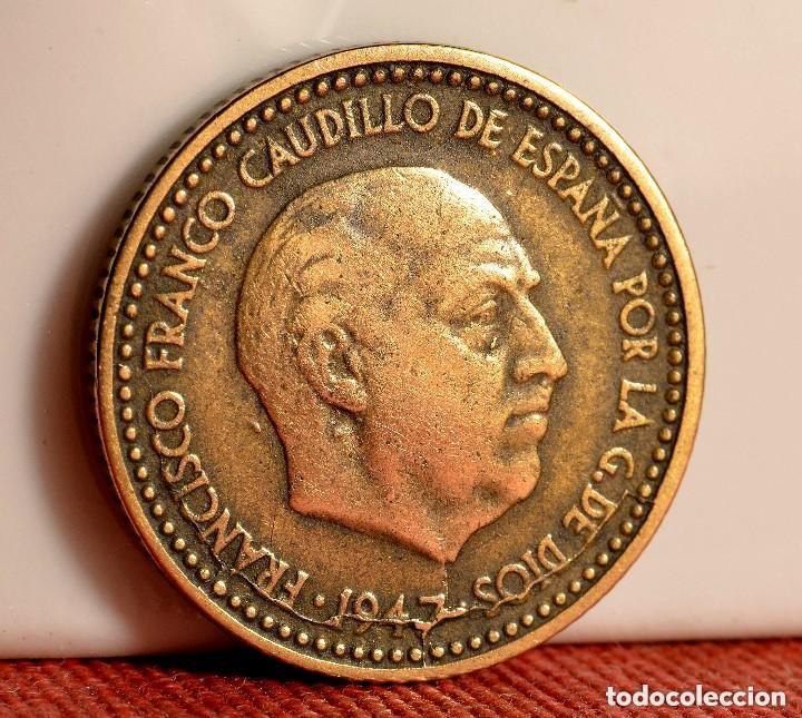 Monedas con errores: CURIOSOS E INTERESANTES ERRORES EN PESETA DE 1947*53 Ref.407.485 - Foto 4