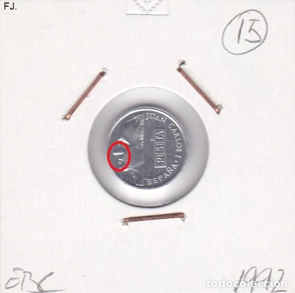 Monedas con errores: Moneda 1 Pta 1992 J Carlos. Error, Labio Partido, Anv Ebc. - Foto 1