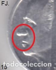 Monedas con errores: Moneda 1 Pta 1992 J Carlos. Error, Labio Partido, Anv Ebc. - Foto 3
