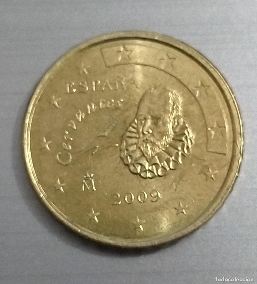 Monedas con errores: BG. 10 cts. 2009. Espa&ntilde;a. Error en cara de Cervantes. Ver. - Foto 1