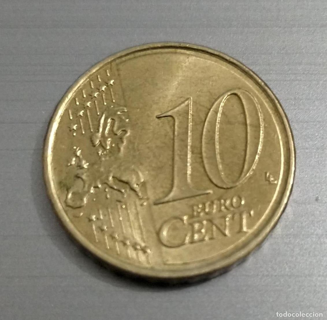Monedas con errores: BG. 10 cts. 2009. Espa&ntilde;a. Error en cara de Cervantes. Ver. - Foto 2