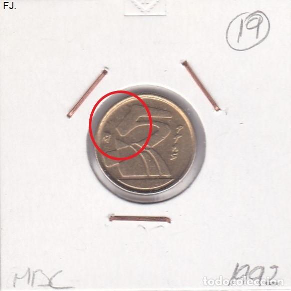 Monedas con errores: Moneda 5 Ptas 1992 J Carlos. Error, Cu&ntilde;o Marcado Cospel. Anv Mbc. - Foto 1