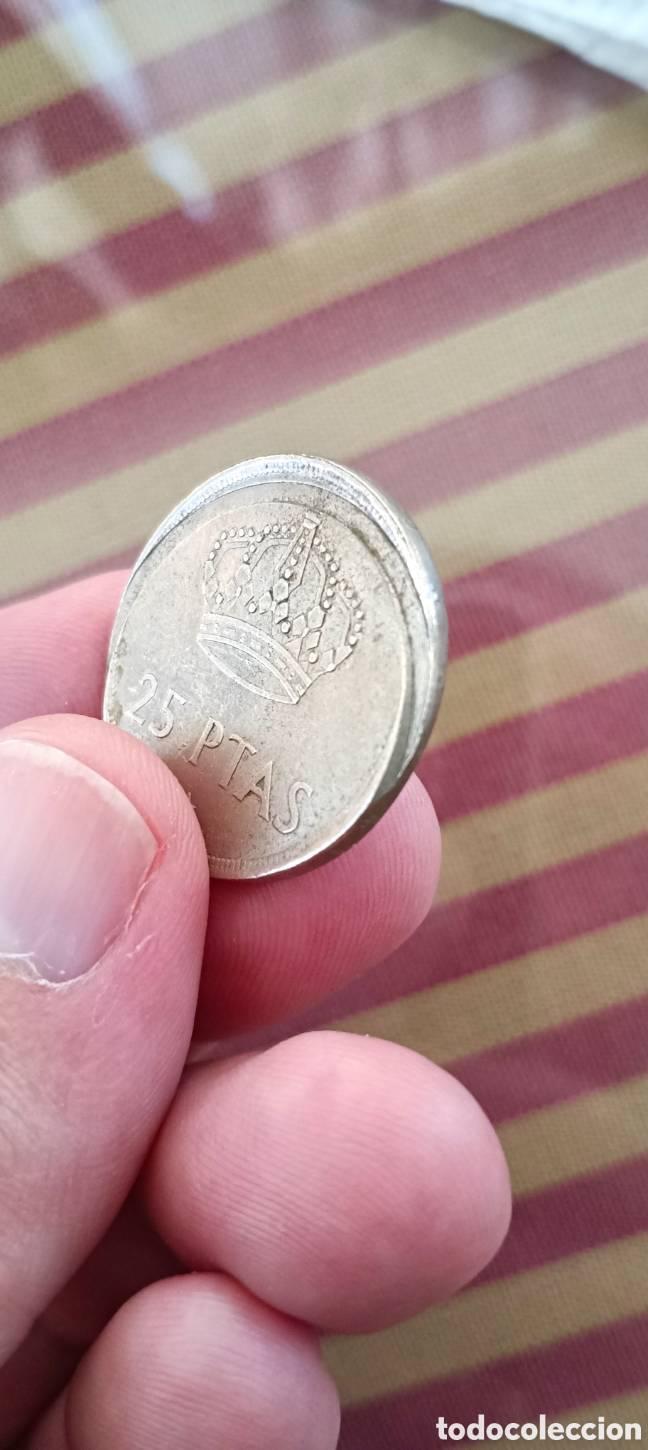 Monedas con errores: Moneda defectuosa 25 Pts - Foto 2