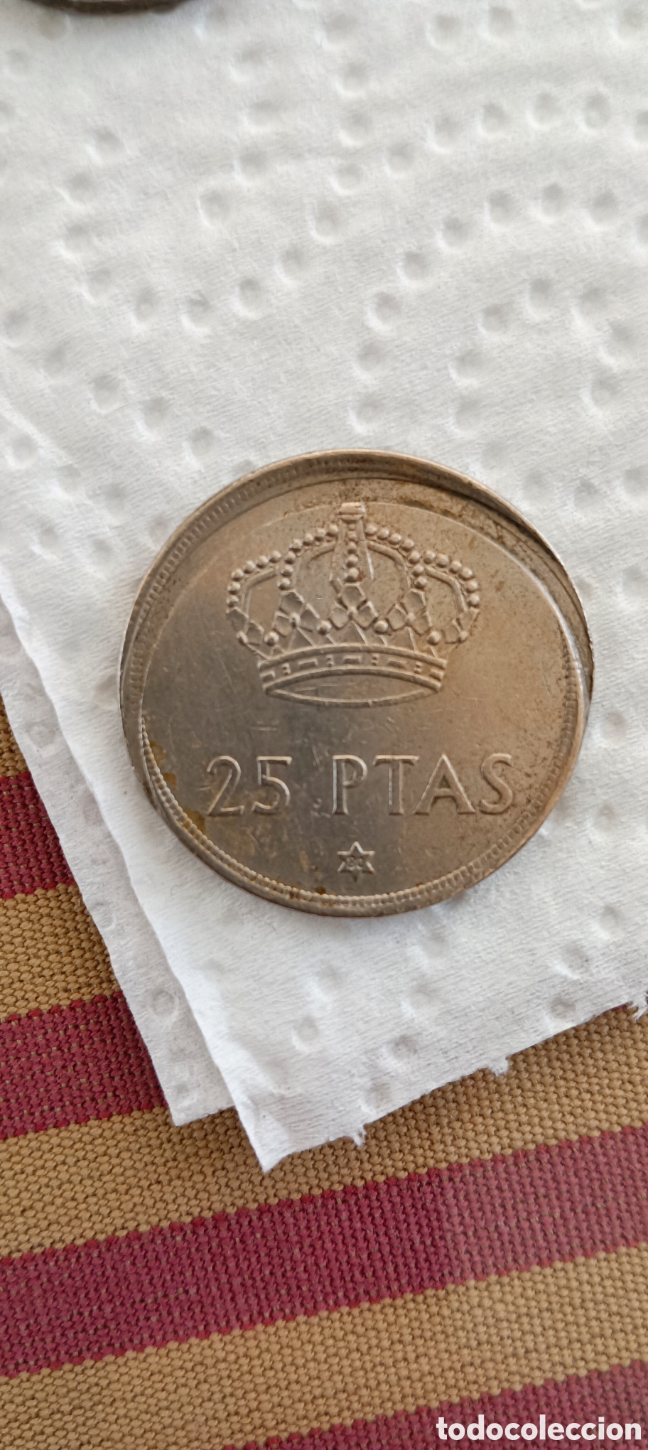 Monedas con errores: Moneda defectuosa 25 Pts - Foto 1